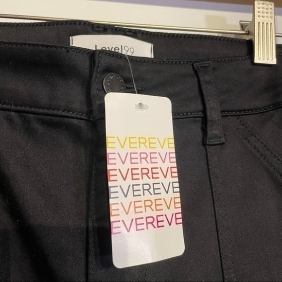 Evereve Level 99 Black Utility Pant Size 29 Black Jogger Jolie Sport Stripe NWT - Picture 9 of 9